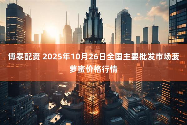 博泰配资 2025年10月26日全国主要批发市场菠萝蜜价格行情